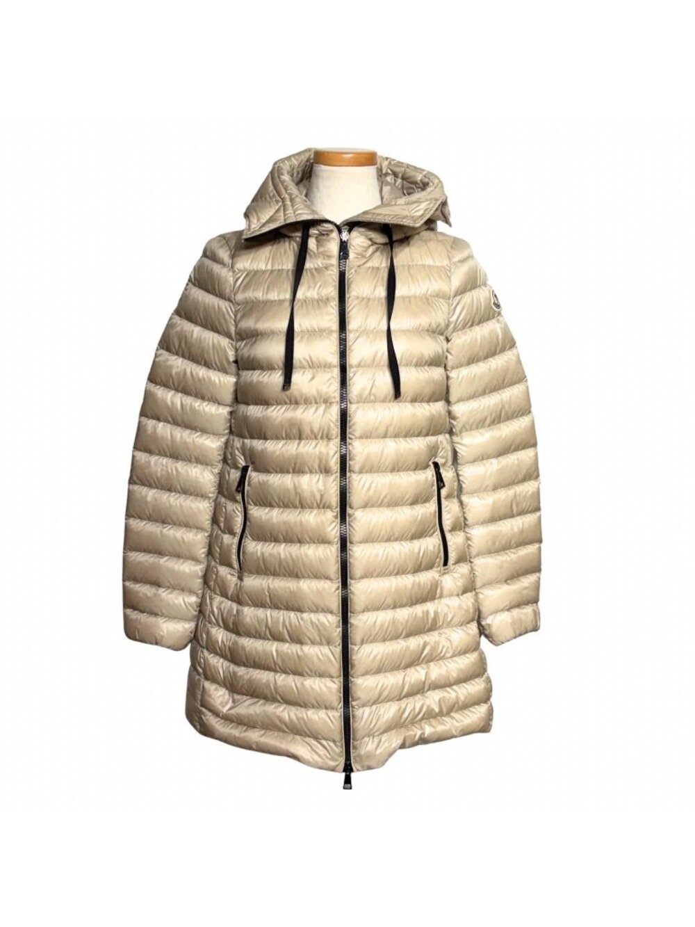 Moncler Rubis Down Coat 00 Beige Nylon Jacket